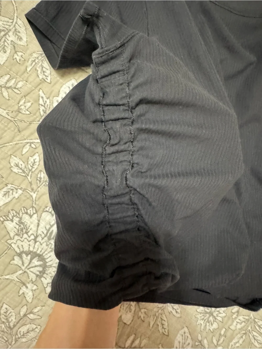 lululemon athletica Black Ribbed Short-Sleeve Tee